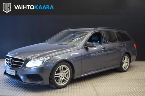 Mercedes-Benz E 220 AMG-Styling BlueTec T A Premium Business # Suomi-auto, Nahka-Alcantara, Webasto, Vakkari, Tutkat, Ledit, Navi #