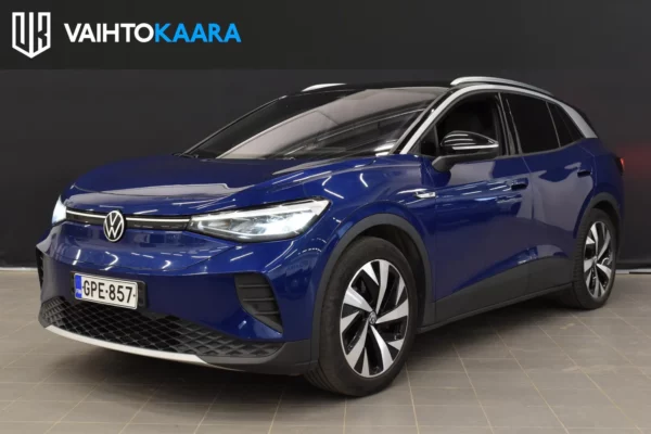 Volkswagen ID.4 Pro Performance 150 kW, akku 77 kWh # Suomi-auto, Lämpöpumppu, Vetokoukku, Adapt.vakkari, Kamera. Navigointi #