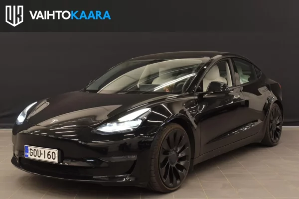 Tesla Model 3 Performance Dual Motor Awd Aut #Valkoinen sisusta, 2x vanteet, Autopilot, Premium Audio#