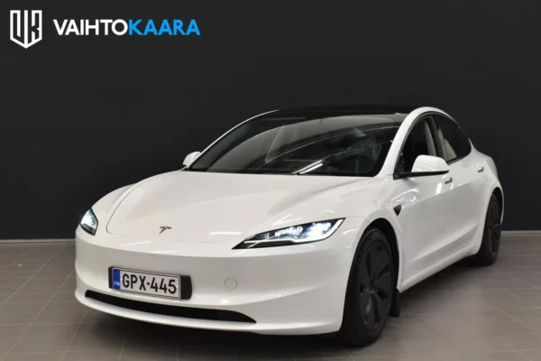 Tesla Model 3 Long Range AWD Highland # AMD Ryzen, Autopilot, 2 x renkaat vanteilla, Adapt.vakkari, Peruutuskamera, Navi, Kessy #