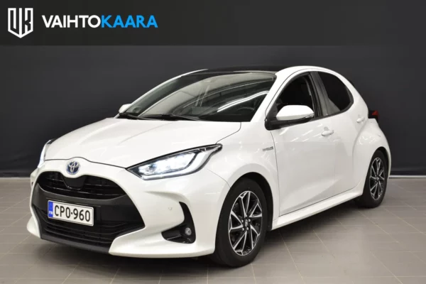 Toyota Yaris 1,5 Hybrid Style # Adapt.vakkari, Peruutuskamera, Navi, Helmiäisvalkoinen, Lasikatto, JBL äänentoisto, Lohko+Sisäp. #
