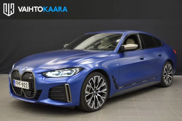 BMW i4 M50 Super Charged #Super varusteltu Suomi-auto # Vetokoukku, Laservalot, Muistinahat, H&K Musat, Sähkökontti, Kattoluukku#