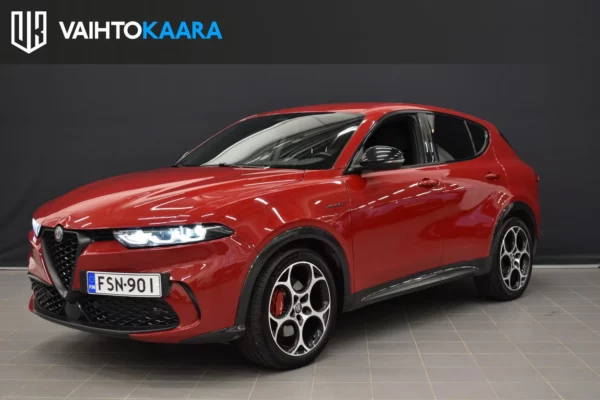 Alfa Romeo Tonale 1,5 160hv MHEV 7DCT Veloce # Nahka-alcantara sisusta, Säädettävät iskunvaimentimet, adapt.vakkari, Peruutuskamera #