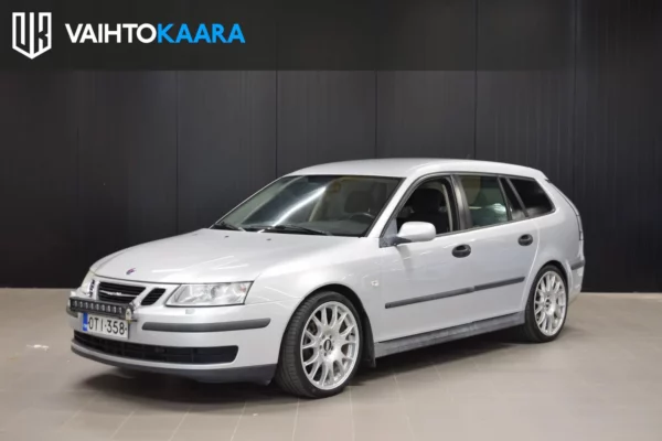 Saab 9-3 Sport Combi 1.8t # Suomi-auto, Vetokoukku, Lohkolämmitin + sisäpistoke, Vakkari, 2x renkaat ja vanteet #