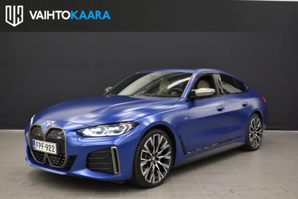 BMW i4 M50 Super Charged #Super varusteltu Suomi-auto # Vetokoukku, Laservalot, Muistinahat, H&K Musat, Sähkökontti, Kattoluukku#