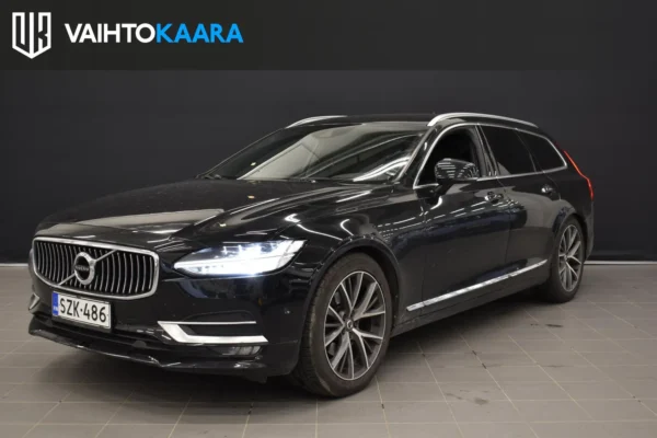 Volvo V90 T5 Inscription Bi-Fuel #Adapt.vakkari, Vetokoukku, Sähkötakaluukku, Nahkaverhoilu, Peruutuskamera, Blis, Lisälämmitin#