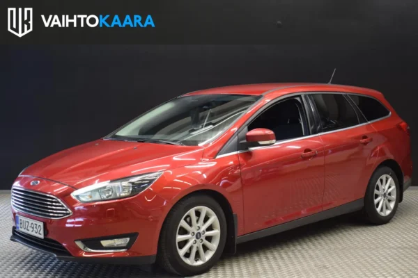 Ford Focus 1,0 EcoBoost 125 hv A6 Titanium Wagon # 1-Om Suomi-auto, Jakopää tehty, Vakkari, Keyless, Navigointi, Kamera, Tutkat #