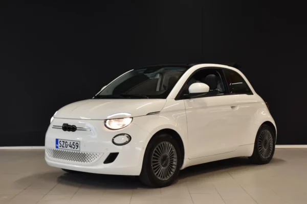 Fiat 500E Icon Cabrio  118hv 42kWh # 85 kw pikalataus, Navi, keyless, Adapt. vakkari, Peruutuskamera, Pysäköintitutka edessä #