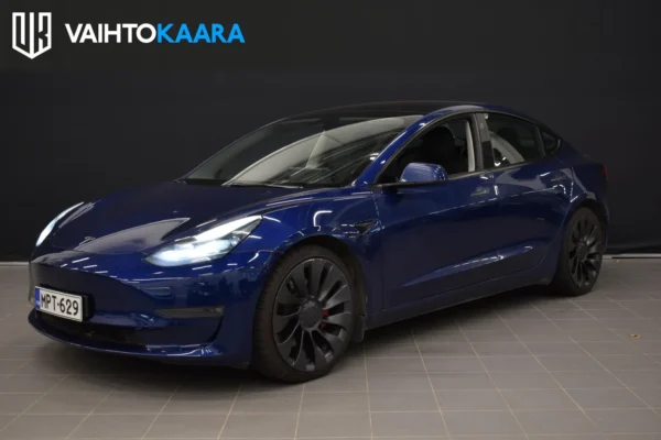 Tesla Model 3 Performance Dual Motor Awd # Super tehokas perheauto # Adapt.vakkari, Avaimeton käyttö, Sähkötakaluukku #