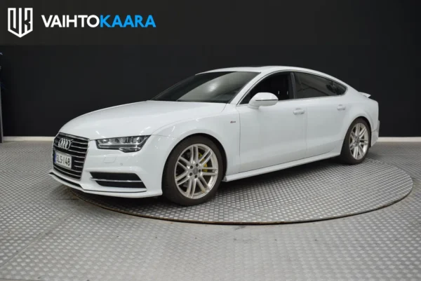 Audi A7 3,0 V6 TDI 160 kW quattro S tronic S LINE # Webasto, Boset, Koukku, Muistipenkki, Sähkökontti, MMI Navi, Suomi-auto #