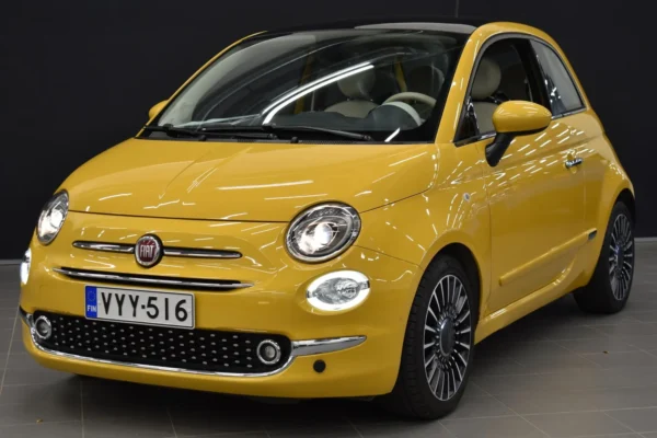 Fiat 500 1,2 69hv Lounge Start&Stop #pirteän värinen kauppakassi, kattoluukku, 2x renkaat, hyvä historia, katso ja ihastu #